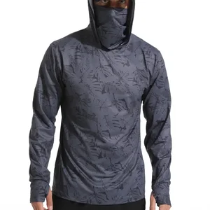 قميص صيد مقنع للرجال ملابس خارجية قناع الصيف غطاء محرك السيارة الحماية من الأشعة فوق البنفسجية أفضل 8 قميص صيد للمبيعات - No2