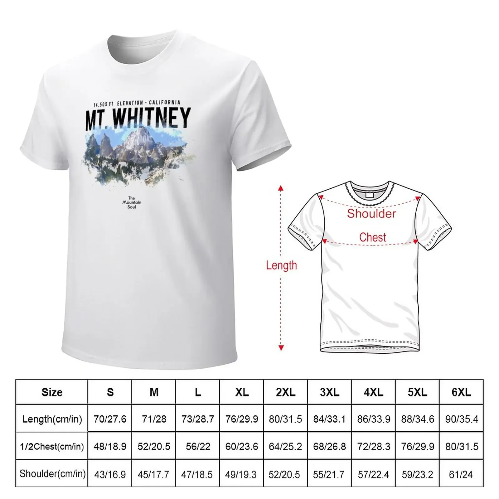 MT. WHITNEY - HIKER VICTORY PLAQUE T-Shirt plus size tops quick-drying heavy weight t shirts for men