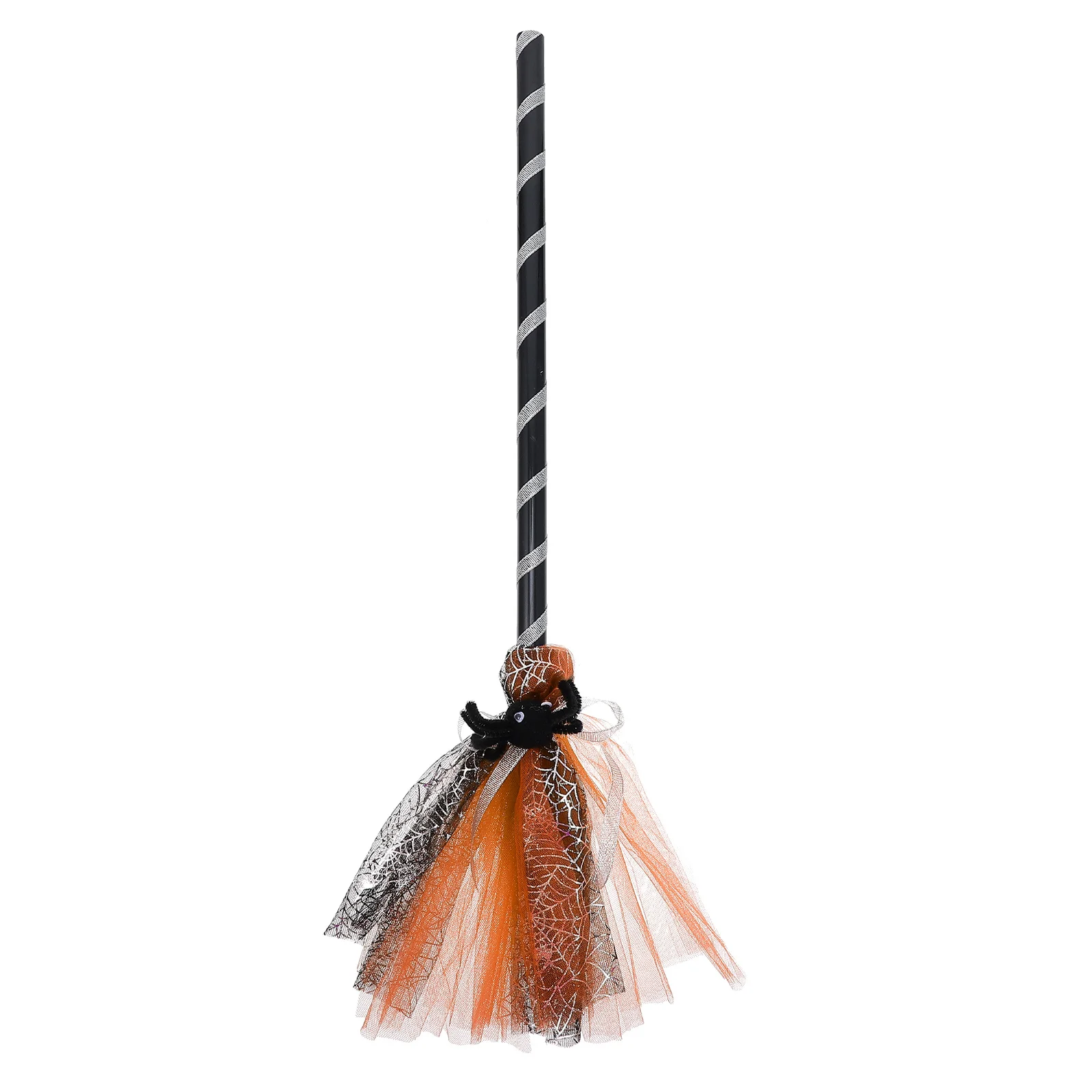 

1pc Halloween Witch Broom High Quality Durable Party Decoration Haunted Prop Broomstick Ornament Costume Accessory