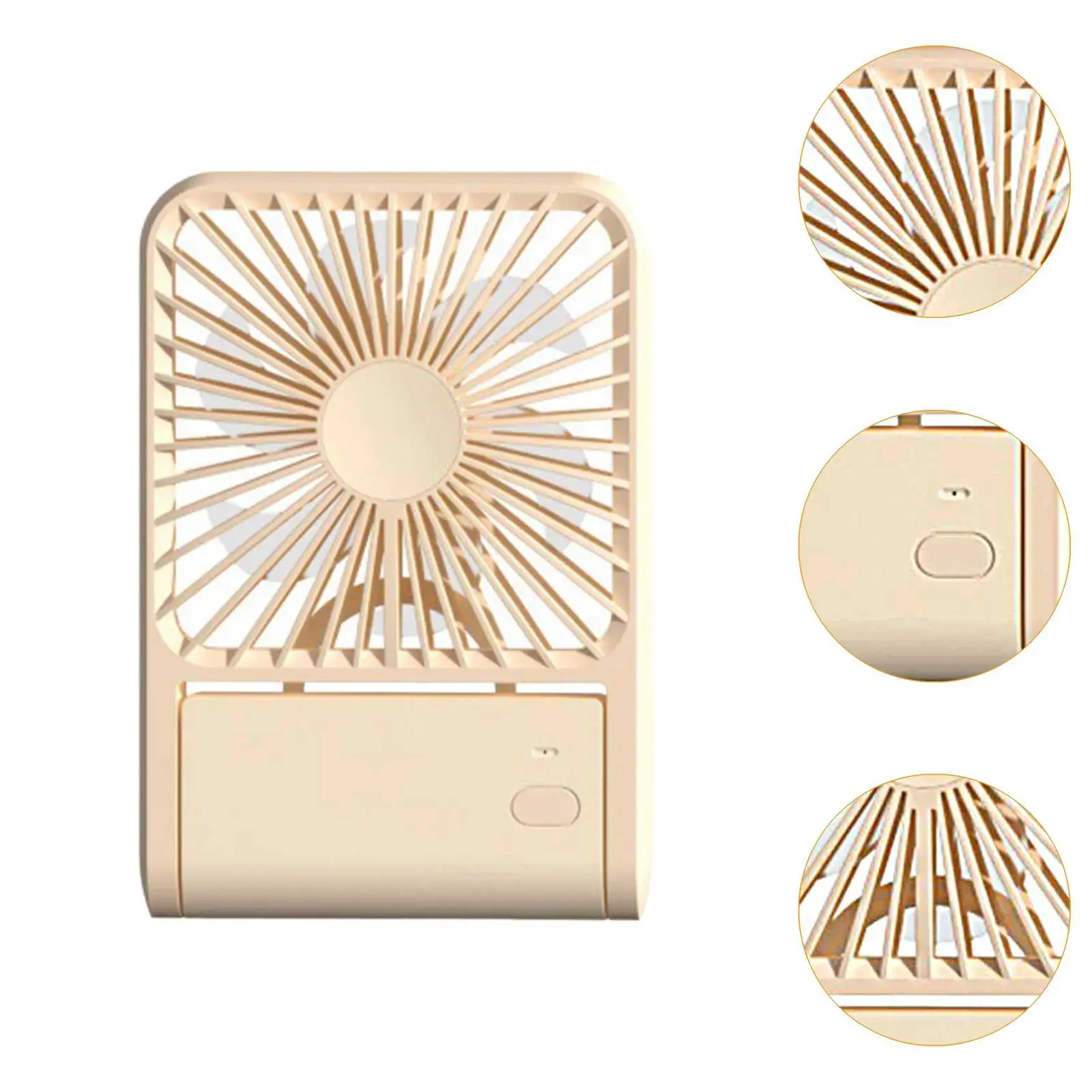 مروحة مكتب صغيرة متعددة الأغراض قابلة لإعادة الشحن 3 سرعات قابلة للتعديل، مروحة شخصية محمولة مدمجة للمنزل والسفر ومكتب السيارة وسطح المكتب