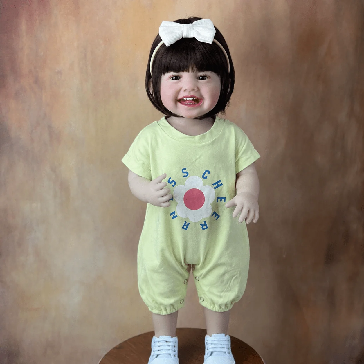 BZDOLL Lifelike 55CM 22 Inch Full Vinyl Body Reborn Baby Infant Doll, Highly Realistic Collectible Doll, Christmas Gift for Kids