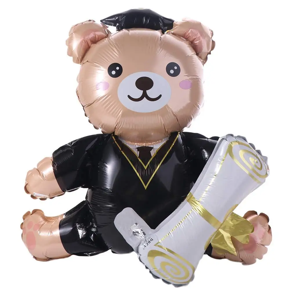 

Cute Graduation Bear Balloon 96.52 cm Holding Graduation Party Balloon 4D Aluminum Film Helium Globos Decor Graduation Party