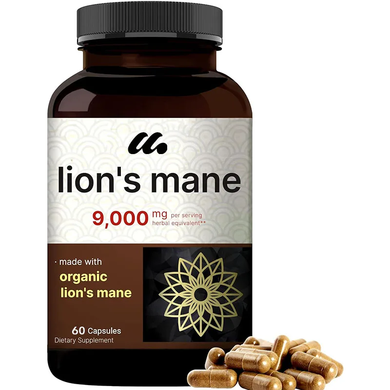 

Lion Mane Mushroom Capsules - Using Organic Lion Mane Powder Extract - Cognitive Brain Puzzle and Immune Health Support