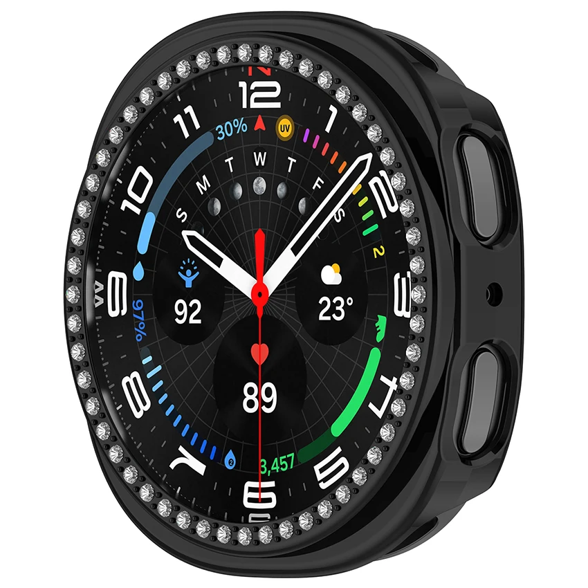 For Samsung Galaxy Watch 9 Watch Protective Case Single-Row Diamond Accessories