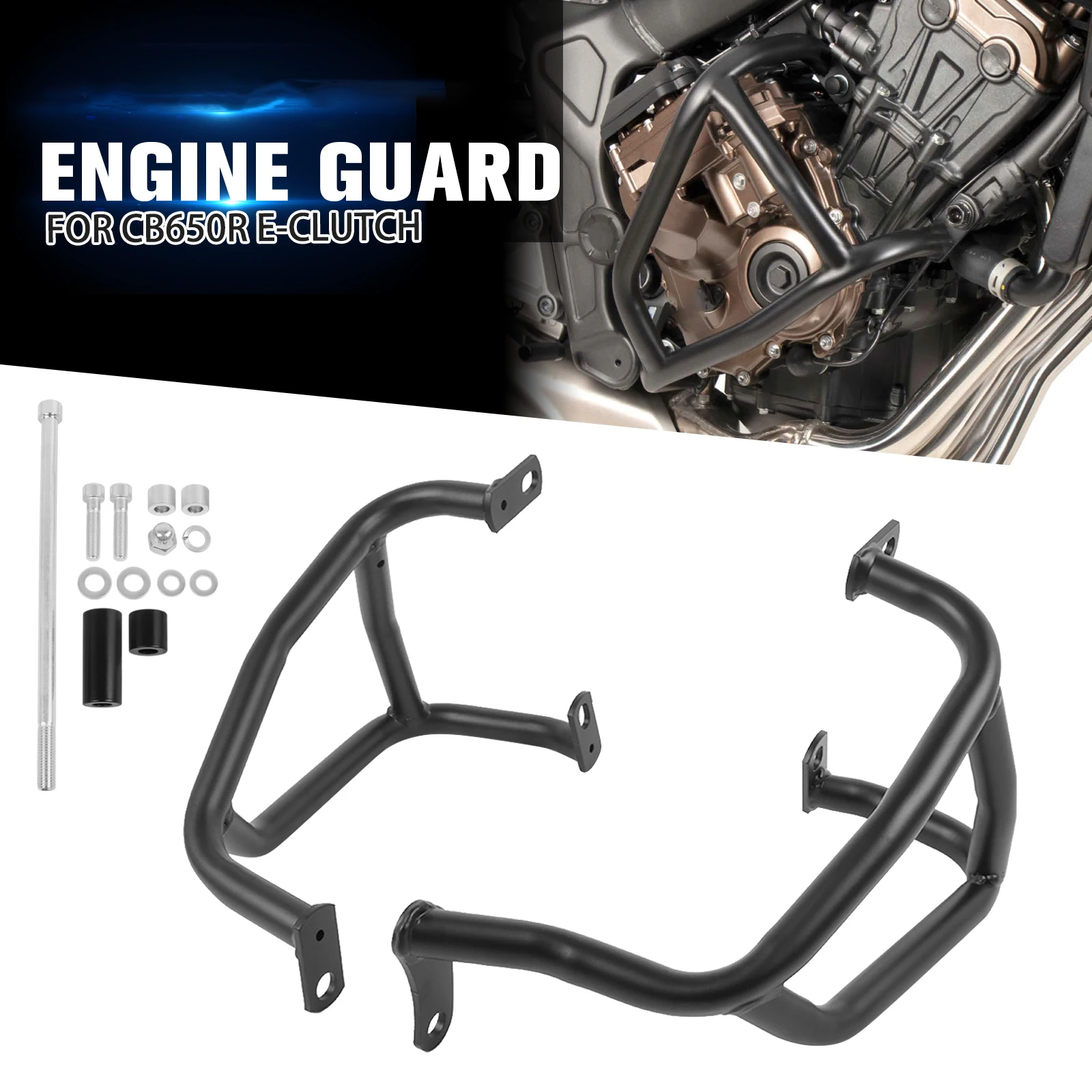 

For Honda CB650R E-Clutch CB 650 R CB650 R 2024 2025 Engine Guard Stunt Cage Fairing Frame Protector Lower Crash Tank Bar Bumper