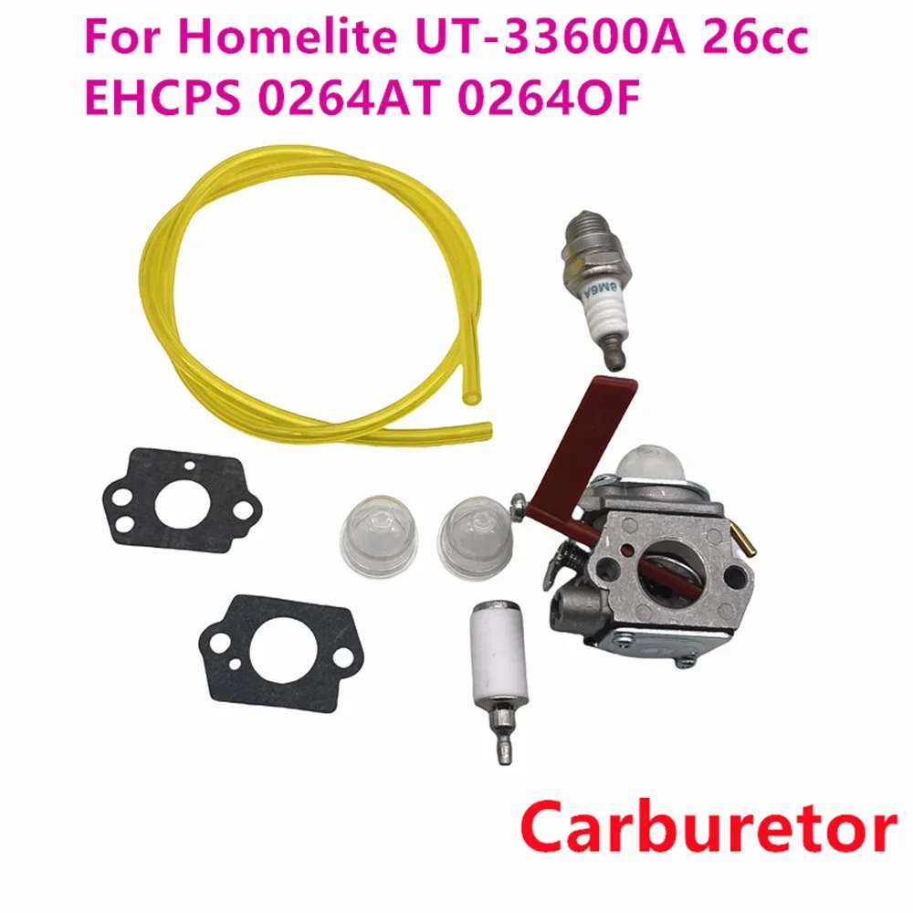 New Carburetor 0264OF Kit Garden Lawn Mover Trimmer Carburetor Kit for Homelite UT‑ 33600A 26cc EHCPS 0264AT  High Quality