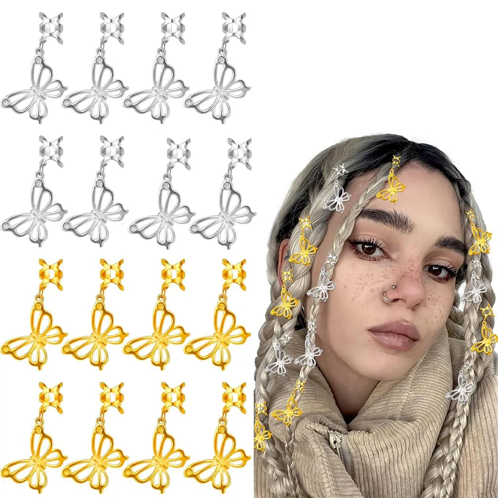 

20pcs The best-selling butterfly pendant for dreadlocks is both beautiful and versatile