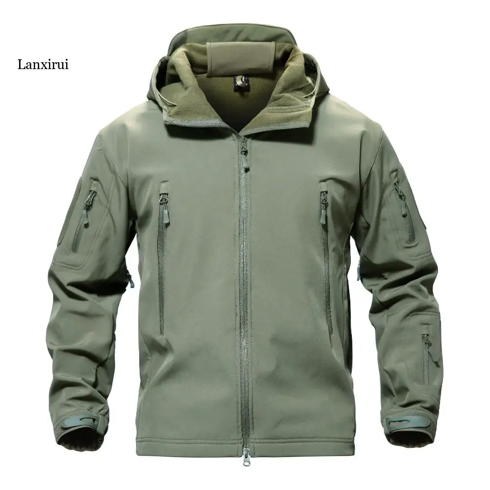 

Shark Skin Military Jacket Men Softshell Waterpoof Camo Clothes Tactical Camouflage Army Hoody Jacket Male Winter Coat