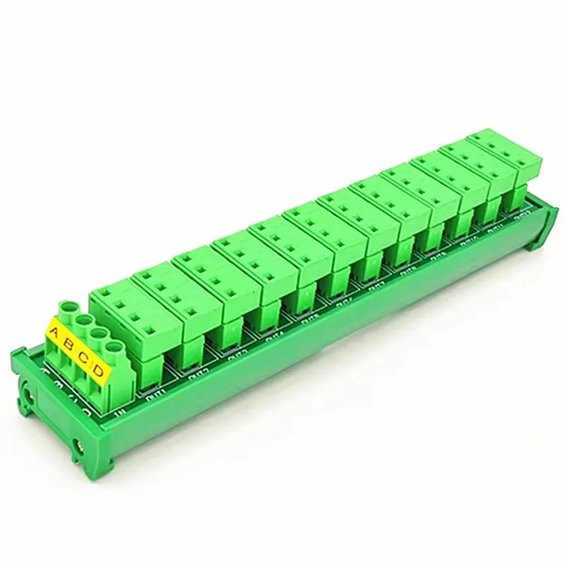DIN rail installation 12x4 position pluggable terminal block module