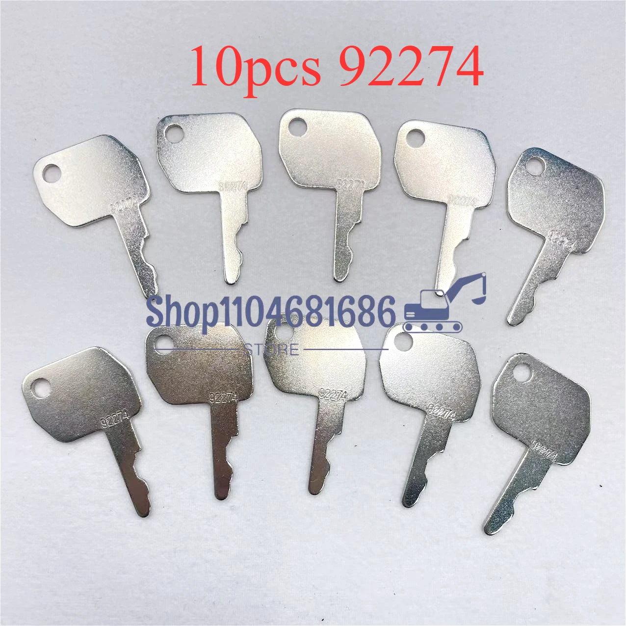 10pc 92274 for Ford JCB New Holland Backhoe Construction Ignition Key 1592