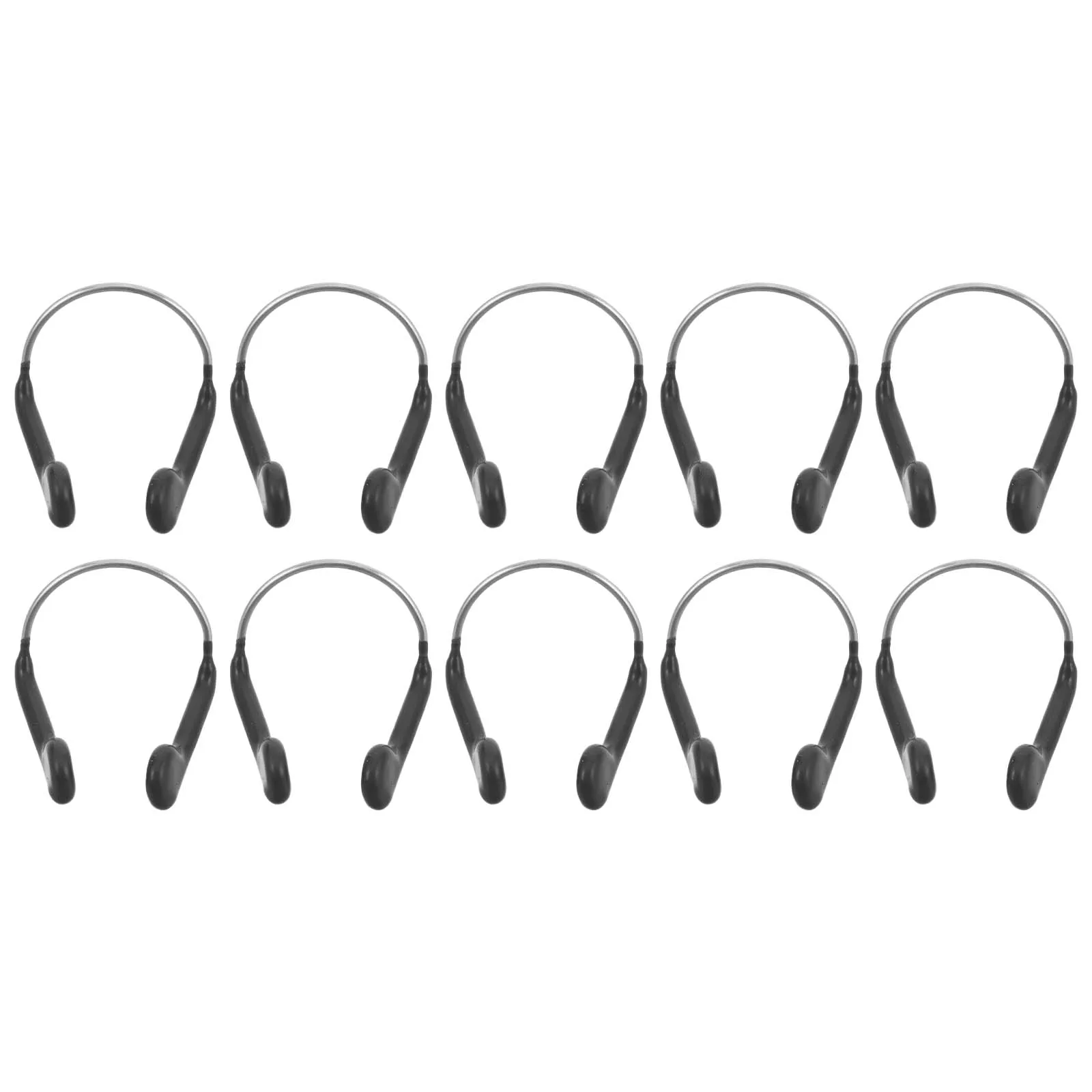10 Pcs Swimming Nose Clip Pool Accessories Plug Emulsion Clips Diving Clamps Dark Grey Kit Men and Women
