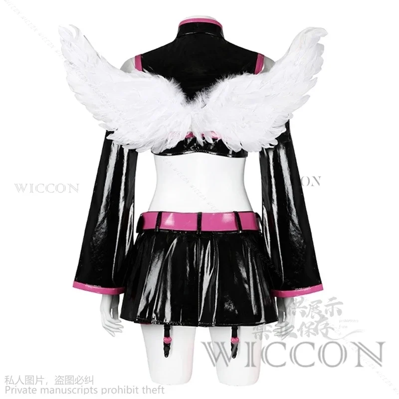 Anime 2.5 Dimensional Seduction Miriella Cosplay Costume Wig Skirt Uniform Wings Headwear Mikari Tachibana Halloween Party Women