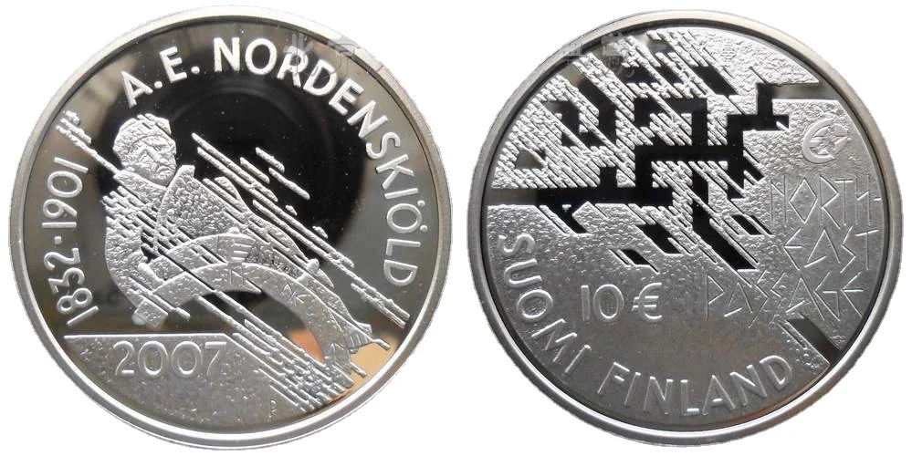 

(Award-Winning Coins) Finland 2007 Geologist Nodenschide Refined Commemorative Silver Coins