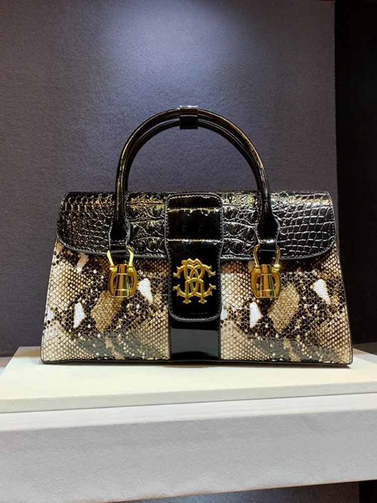 الأصلي مصمم المرأة حقيبة التمساح طباعة حمل الجلود الكتف الرافعة حمل الحقائب للنساء الساخن بيع #2
