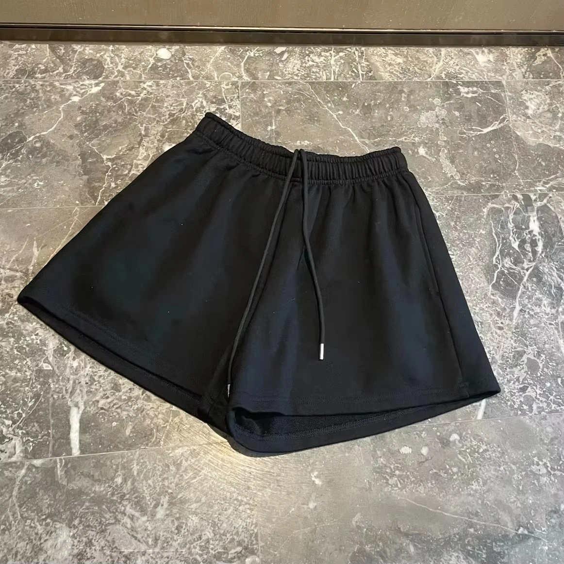 Cotton Casual Shorts for Women Black Loose Running Fitness Sport Shorts Solid Color Elastic Waist Drawstring Yoga Shorts Women