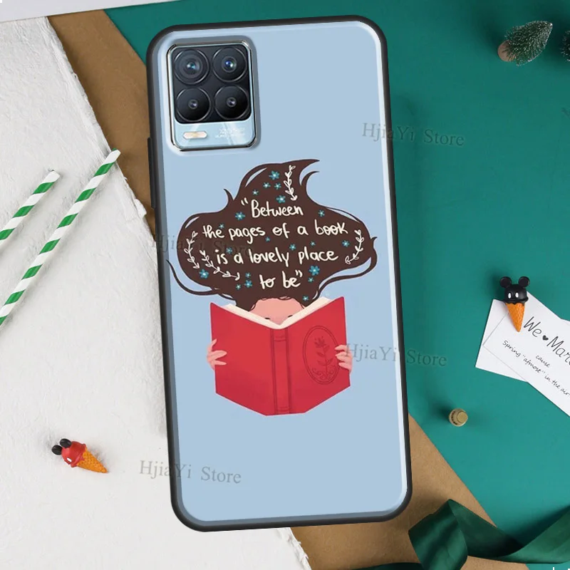 Reading books tea Printing For Realme C55 C35 C33 C31 C30 C21Y GT Neo 5 10 11 Pro Plus OnePlus 11 10T Nord 2 2T Case