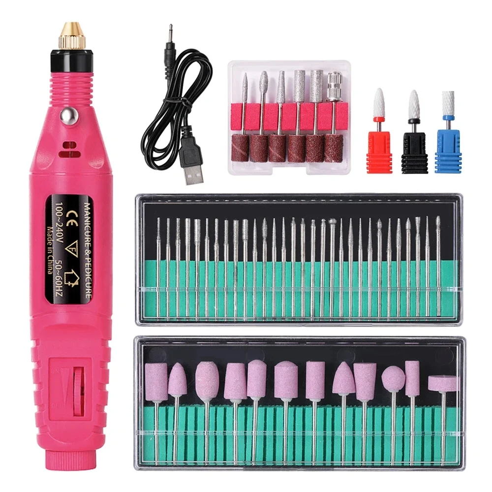 

6 Color Portable Nail Polishing Machine NEW Nail Drill Machine Electric Nail Sander Nail Accessories Milling Cutter For Manicure