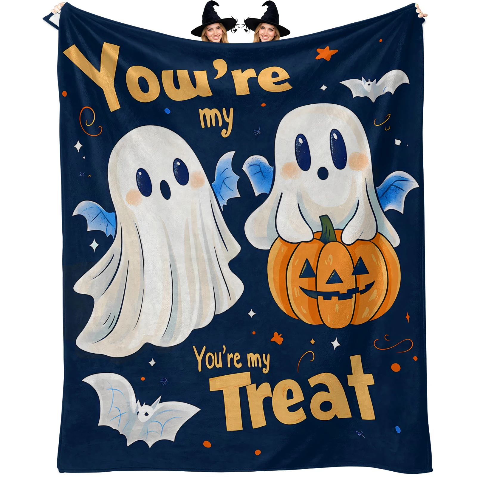 

2025 New Fashion Plush Blanket, Spring and Autumn Blanket, Camping, Soft and Comfortable High Quality Blanket, Halloween Gift