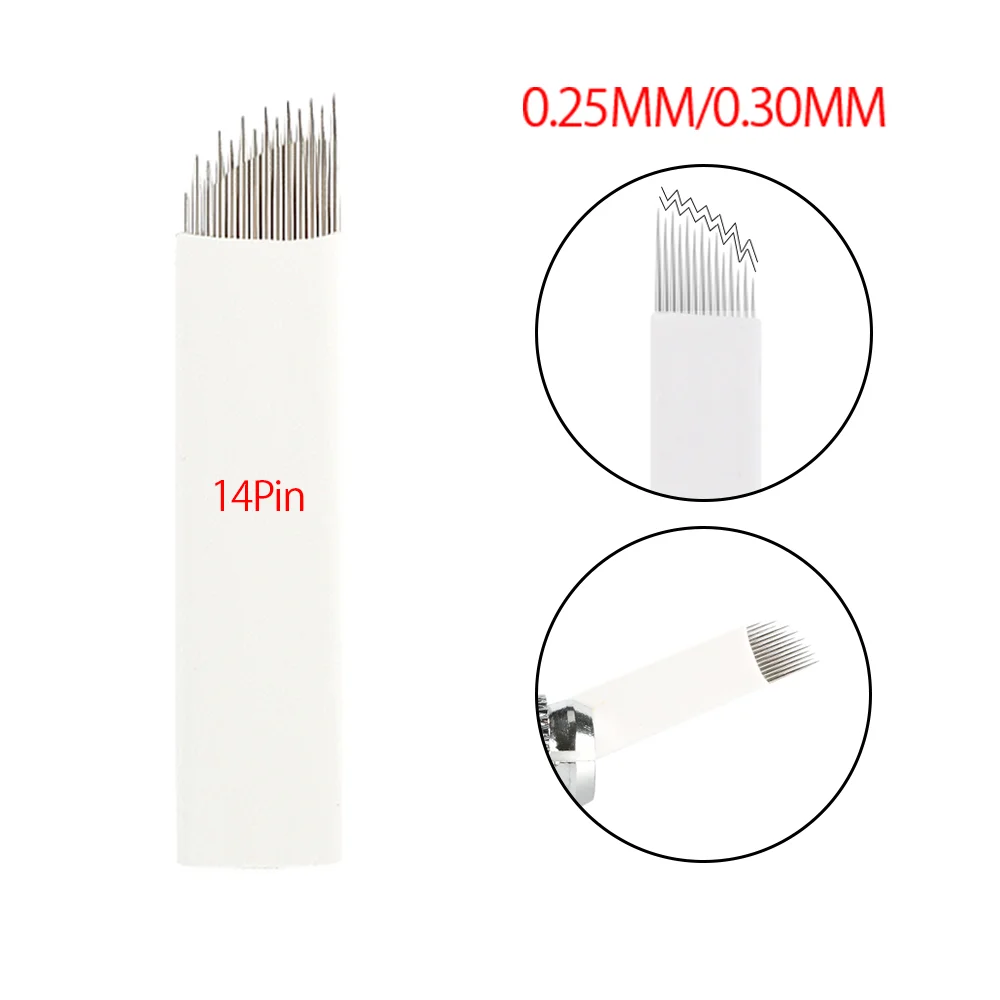 

50/100pc 0.25MM/0.30MM Nano Blades Microblading Needles Permanent Makeup Eyebrow Tattoo Microblade 3D Embroidery Eye Nanoneedles
