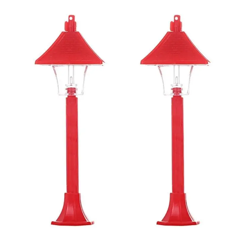 

U13F Miniature Street Lamp for 1/12 Scale Dollhouses Accessories Handmade Scale Landscape Project Street Light Model 2PCS