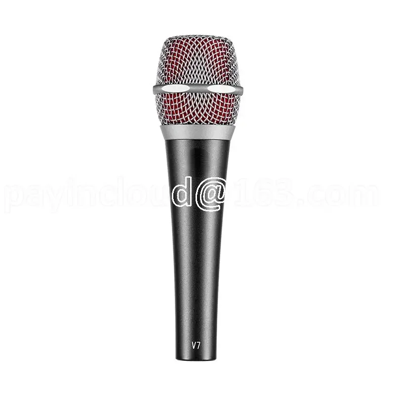 V7 Super-Heart Microphone Network Karaoke Recording External Live Broadcast Capacitor Live Broadcast Professional Moving Coil