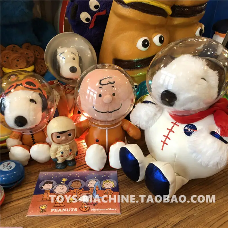 Miniso echte Snoopy Space Series Blind Box Trendy handgemaakte ornament schattige puppy jongen verjaardagscadeau kerstcadeau