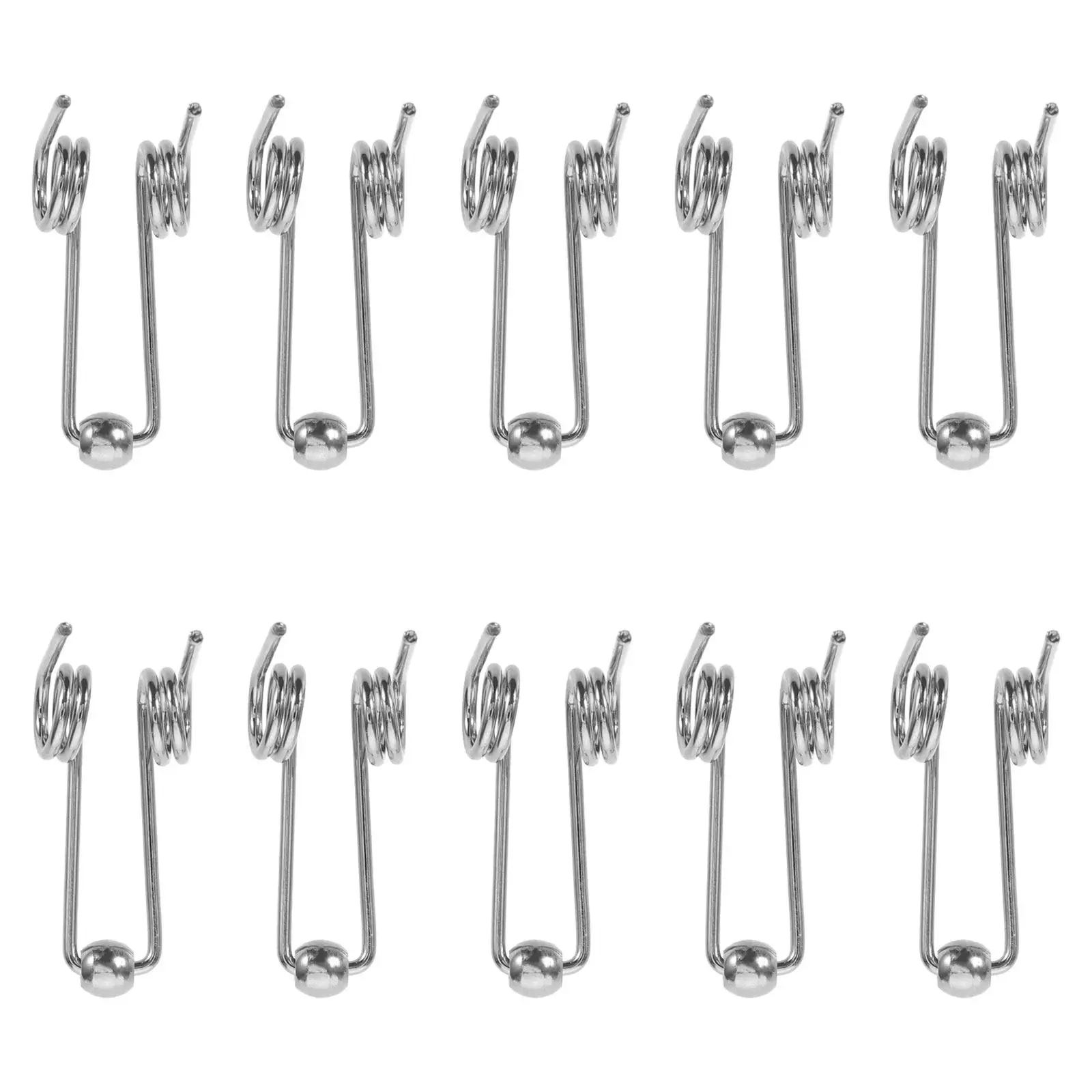 

10Pcs Heat Resistant Metal Torsion Springs Curling Iron Spring Replacement DIY Accessories Long Lifespan Consistent Curling