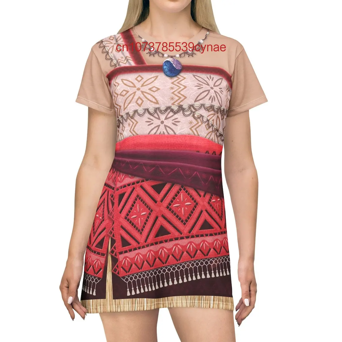 モアナ半袖ドレス 2025 夏の新セクシーなファッション Y2K 女性ドレス 3D プリントディズニーコスプレタイトドレス