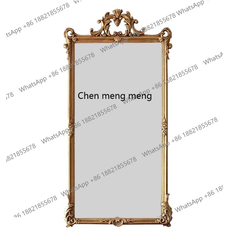 Retro full-length mirror, cloakroom, living room, floor mirror, entrance hall, French European style dressing mirror