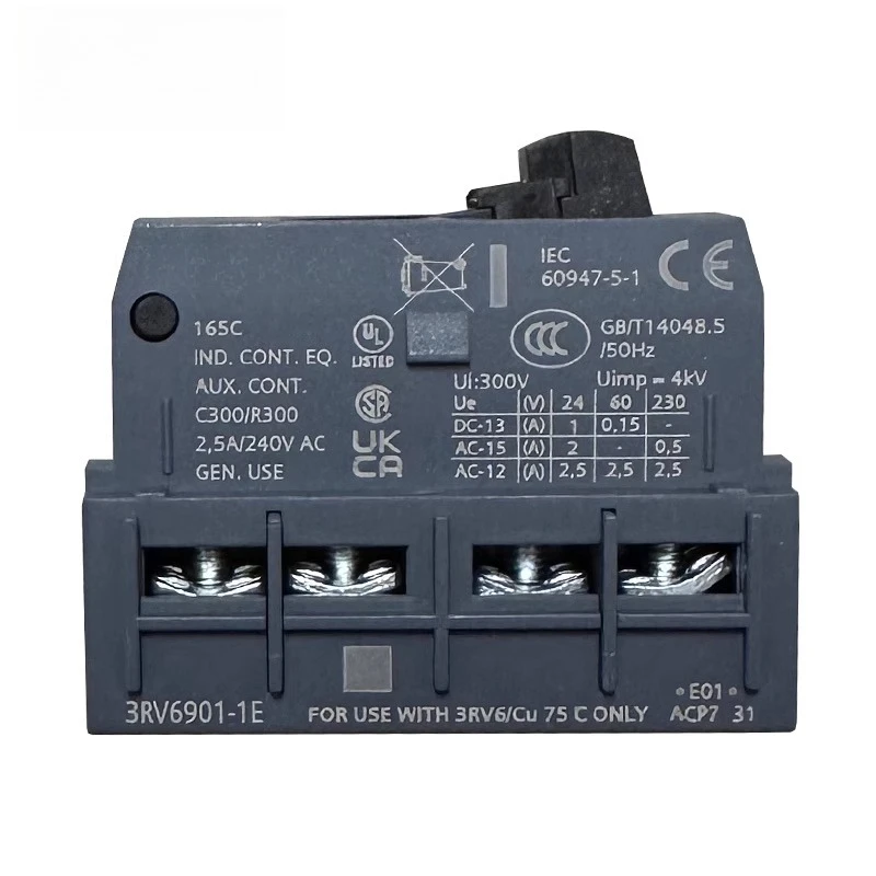 

Motor protection circuit breaker auxiliary contact 3RV6901-1E 3RV5901-1E 1 open 1 close contact