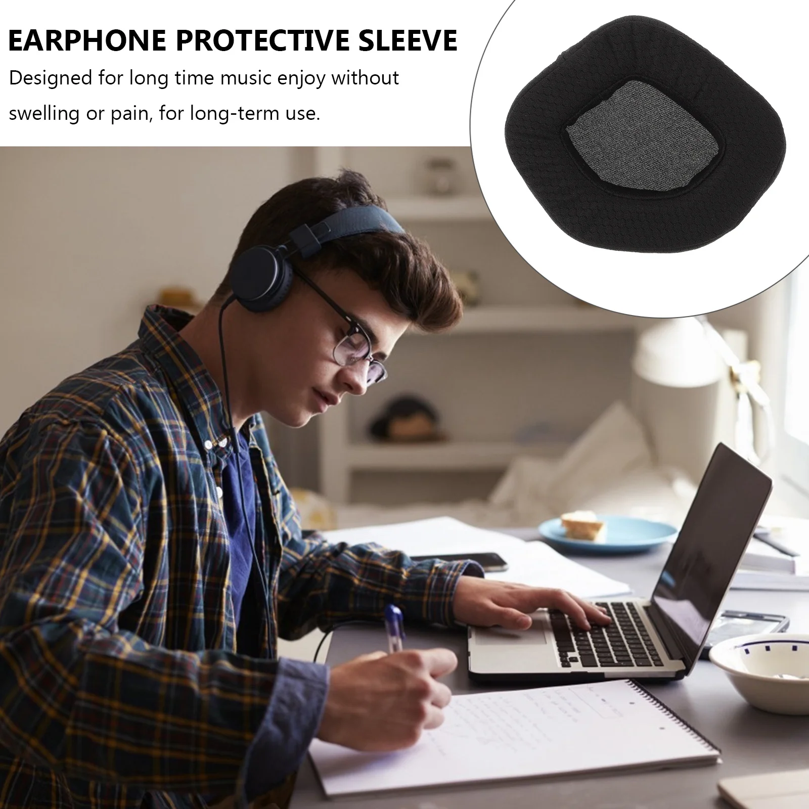 Professional Mesh Noise Reduction Earpads Compatible for Aw988 High Sweat Absorption Comfortable Wearing Headphone