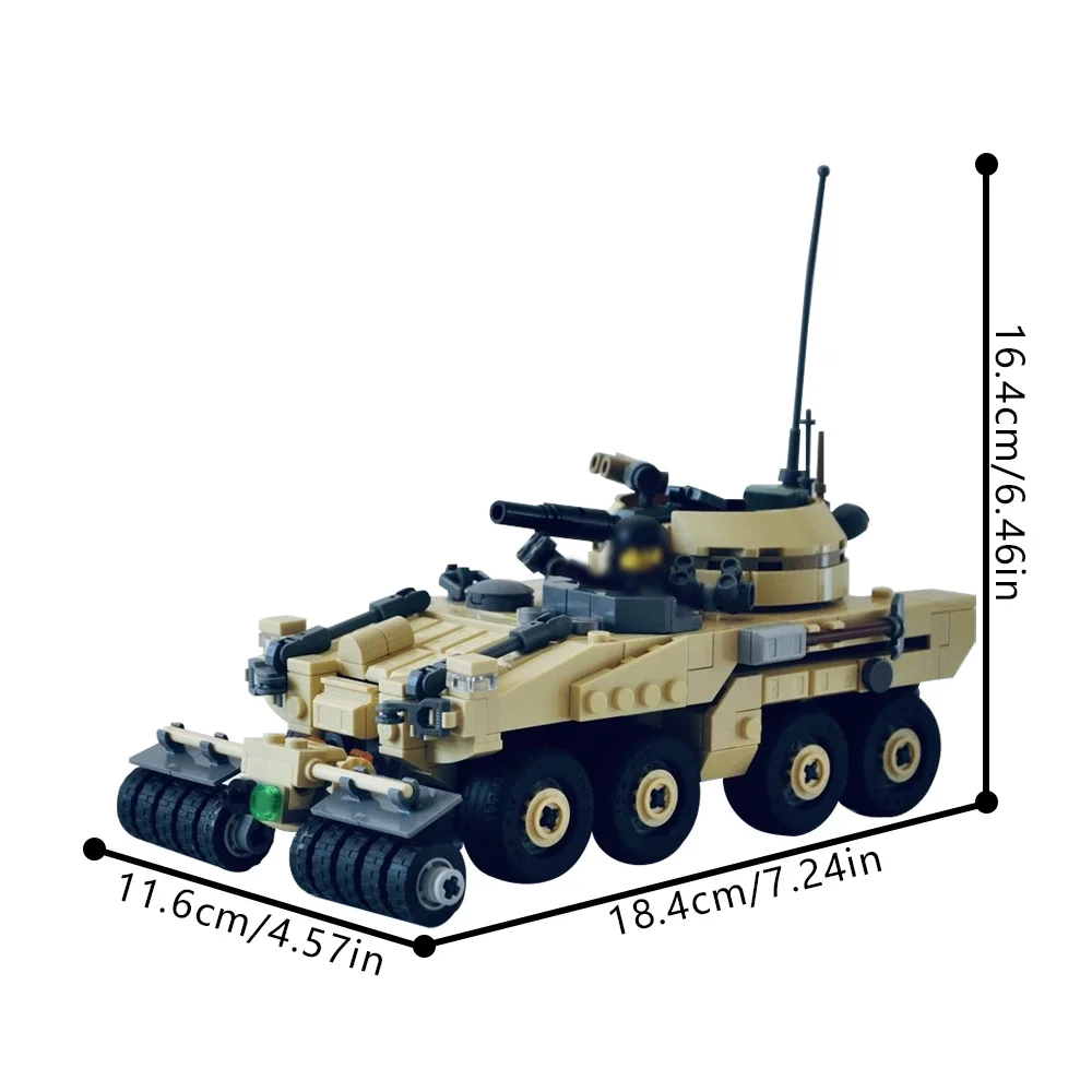 Blocs de construction de la série militaire MOC, modèle Armadilloeds APC, briques blindées, transporteur de Personnel, jouet, cadeau pour enfants