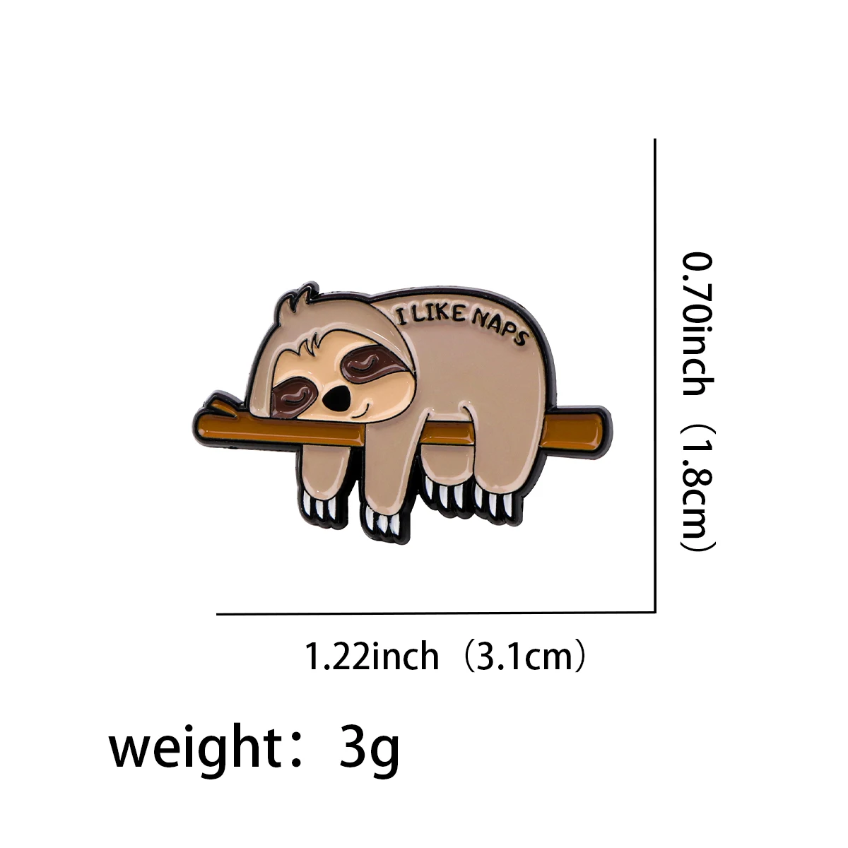 Cute Sloth Enamel Pins Custom Brooches Lapel Badges Briefcase backpacks Accessories Decoration Jewelry 