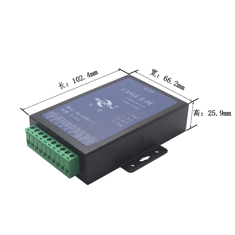 Full-control CAN to Ethernet CAN to Network Port RJ45 CAN Ethernet Protocol Bi-directional Conversion Module Isolation