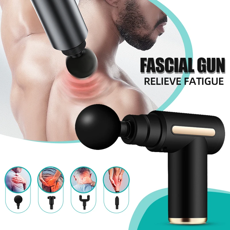 Fascia Gun Massager Instrument Portable Electric Vibrating Muscle Relaxation Tool for Sports Recovery Multifunctional