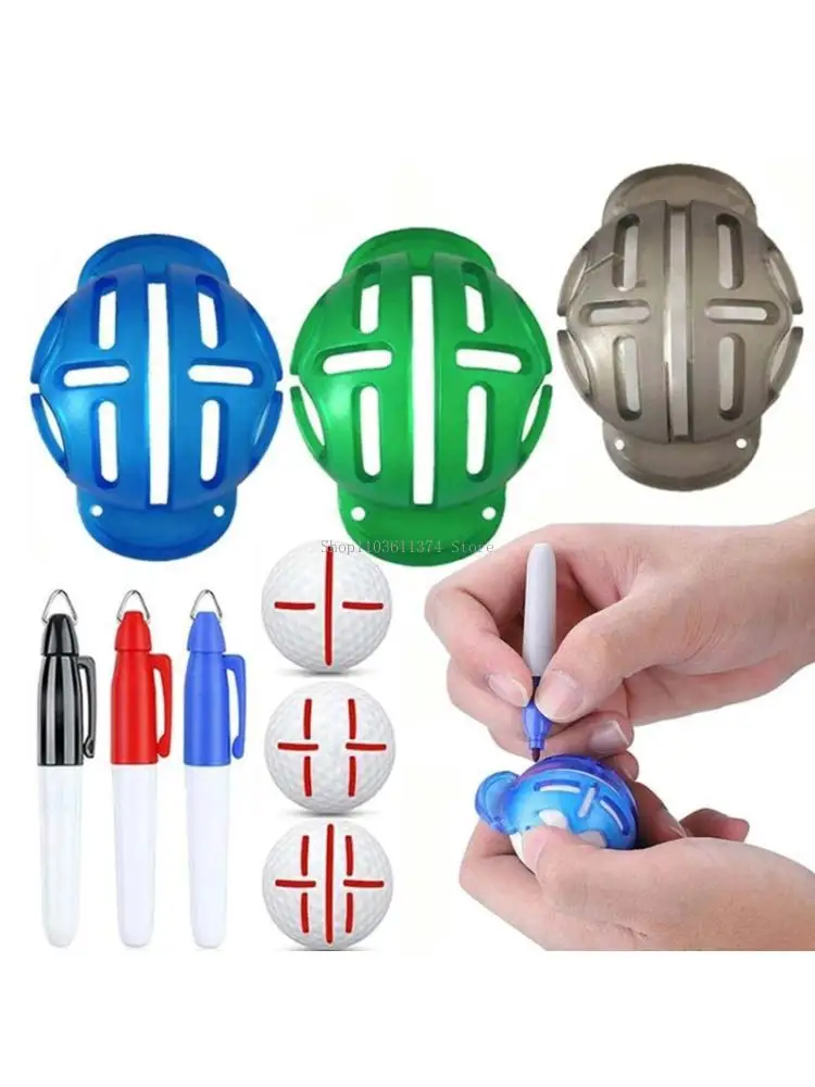 

Golf Ball Line Marking Alignment Tool With Pen Putting Position Aid Line Marker