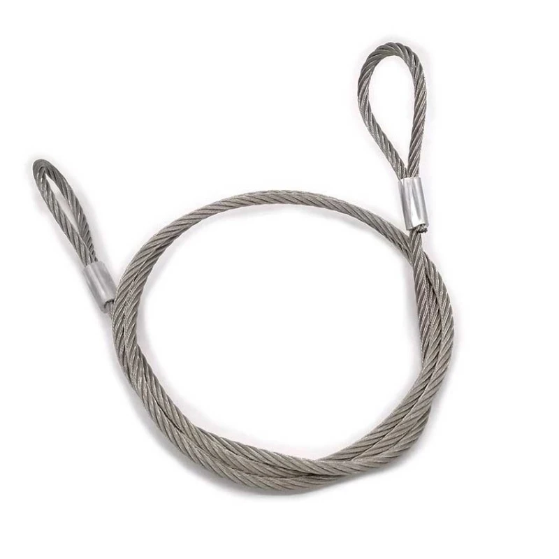 High Tensile Wire Rope Lifting Sling 7.7mm Splice/indenter Wire Rope Lifting Sling For Lifting