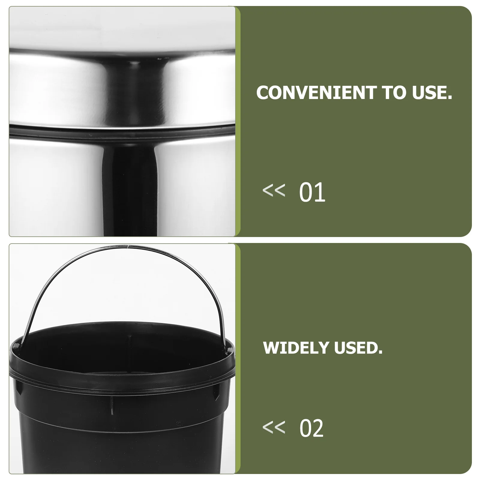 

Steel Foot Pedal Trash Can Large Capacity Kitchen Waste Bin For Home Office Stainless Steel Trash Bin Bedroom Bathroom