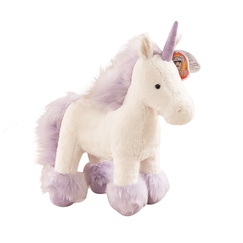 Niedliche echte Pferd-Einhorn-Plüschpuppen, Stofftier, hochwertiges, realistisches Pony-Plüschtier, klassisches Geburtstagsgeschenk für Kinder