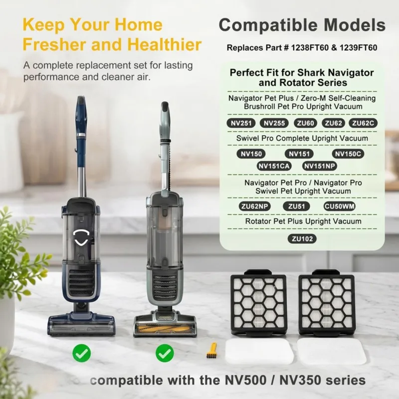 A83G-For Shark NV250 Replacement Filter For Model NV251/NV255/ZU60/ZU62 Navigator Rotator Upright Vacuum Cleaner Accessories