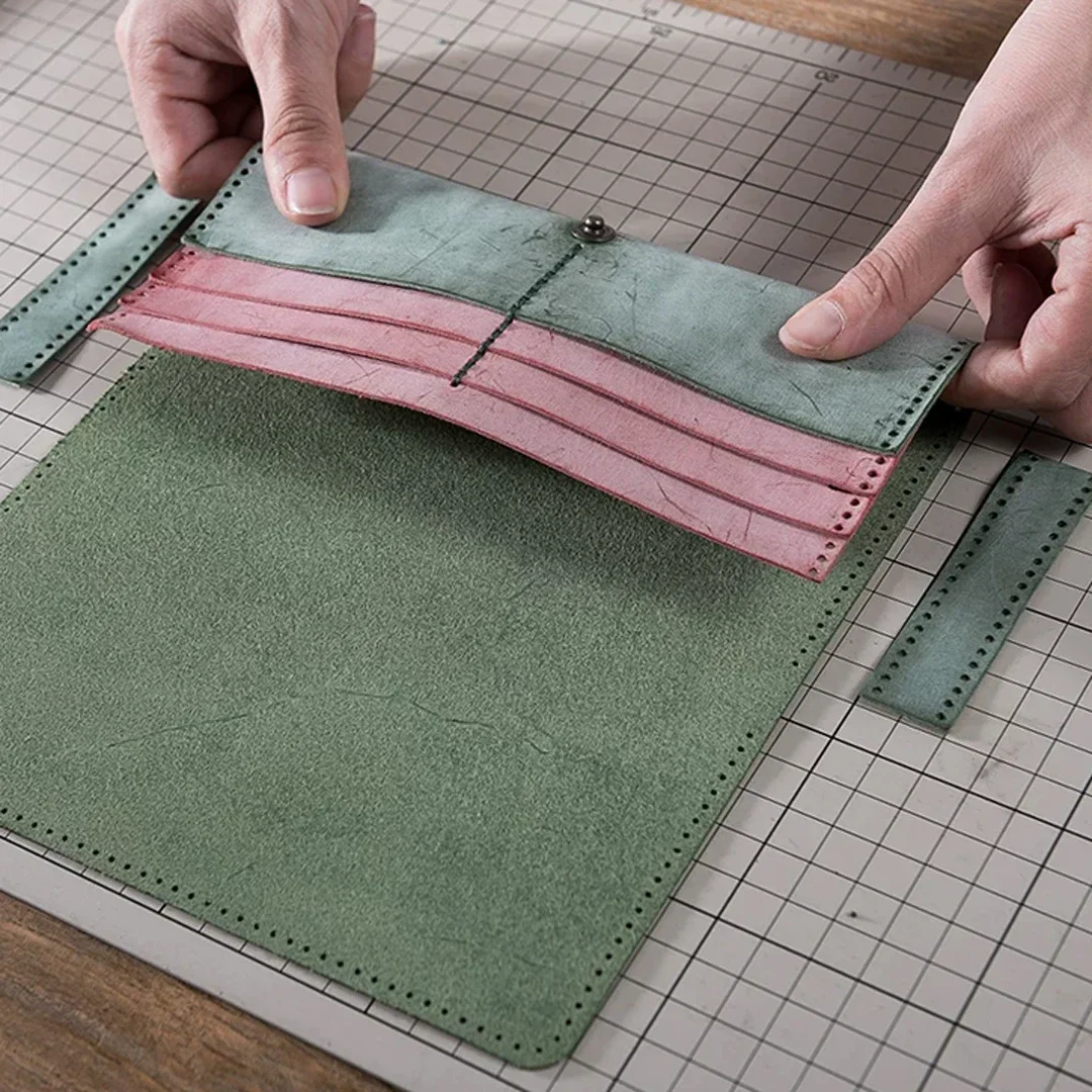 DIY Handmade Real Togo Leather Wallet Women Fashion ID Cards Bag Luxury Designer Brand Purse Shoulde Bag Classical Flap