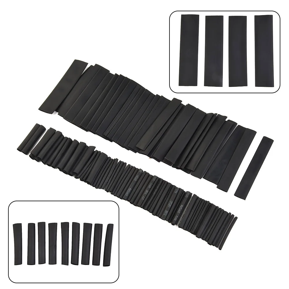 Polyolefin Heat Shrink Tubing Kit 127 pcs Flame Retardant Material with Tensile Strength 10.4 MPa for Mechanical Durability