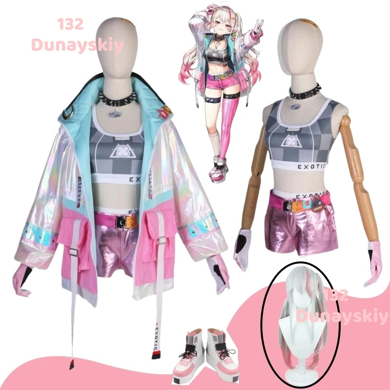 

Костюм для косплея «Шакал», милый парик, обувь, полный комплект для игры NIKKE Goddess of Victory, женский наряд для вечеринки на Хэллоуин