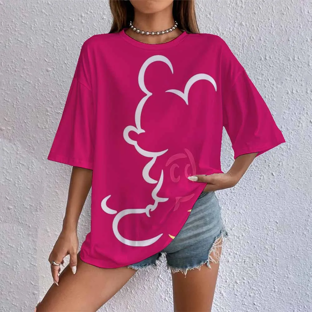 Femmes T-Shirts Kawaii Disney Mickey Mouse imprimé T-Shirts mode été décontracté femme vêtements confortable hauts de rue