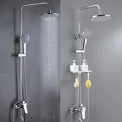 Household Shower System Set 360° Rotatble Overhead Rainfall Shower Shower Tool