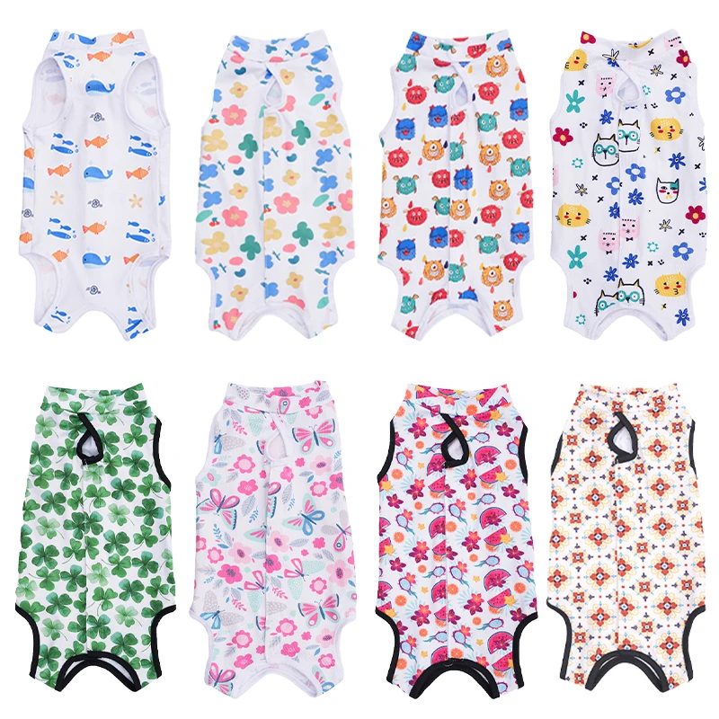 Cat Weaning Suit Pet Care Clothes Small Dogs Cat Sterilization Jumpsuit Anti-licking Surgery Recovery Clothing Kitten Outfits