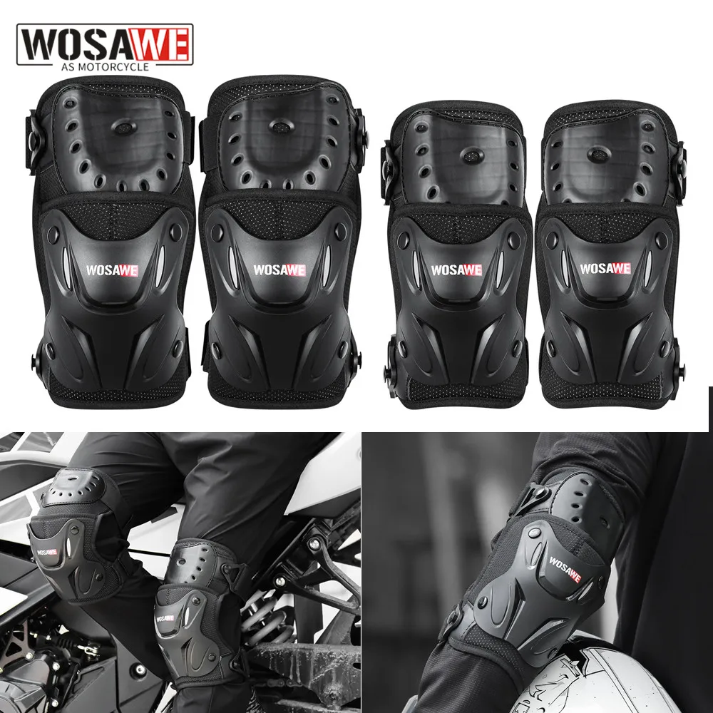 

WOSAWE Motorcyclist Knee Pads Bicycle Skateboarding Knee Elbow Support Protector Motorcycle Tactical Gear Security Protection