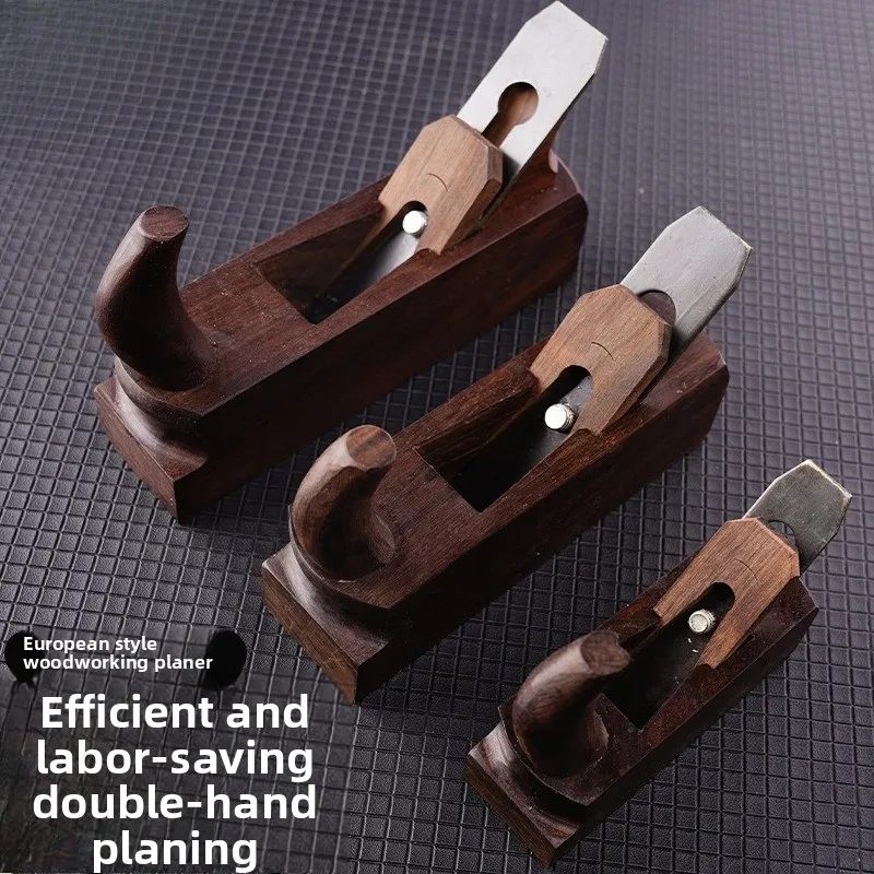 Black sandalwood woodworking planer, new horn handmade wood planer European single-line pull planer welding blade planer