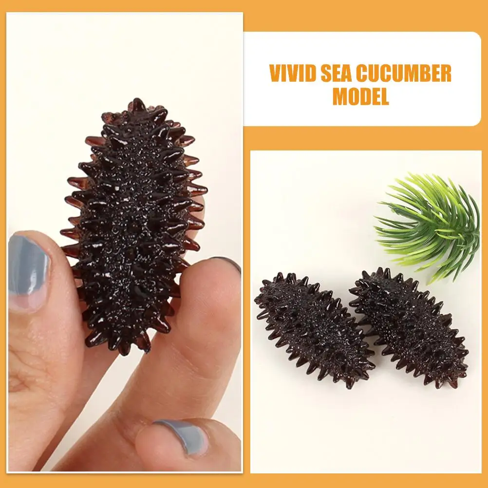 6 Pcs Lifelike Simulation Sea Cucumber Model Decor Photo Prop Artificial Fake Plastic Seafood Display Home Education Toy