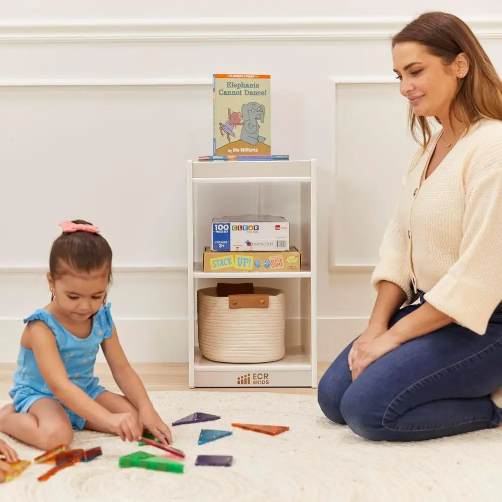 خزانة عرض عمودية بطبقتين، لمسة نهائية مغسولة باللون الأبيض #2